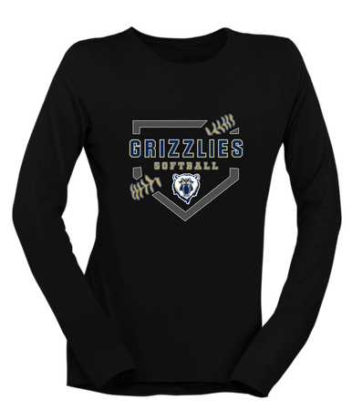 Spring Valley Grizzlies Softball #2 Women's Premium LS T-Shirt