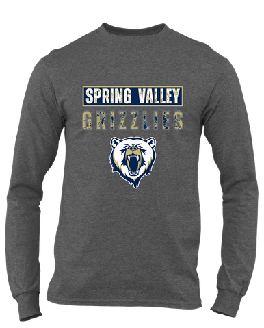 Spring Valley Grizzlies Mascot #9 Men's Premium LS T-Shirt