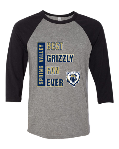 Spring Valley Grizzlies Best Grizzly Fan Men's Baseball T-Shirt