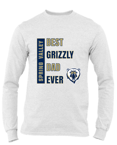 Spring Valley Grizzlies Best Grizzly Dad Men's Premium LS T-Shirt