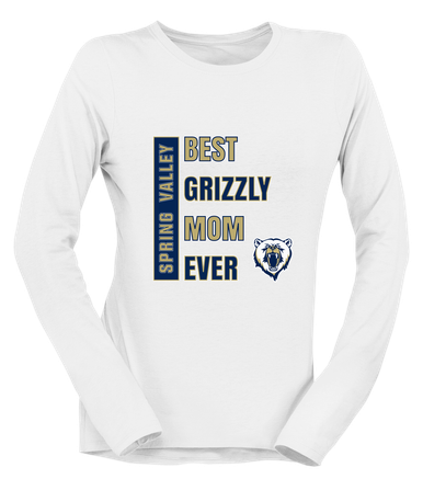 Spring Valley Grizzlies Best Grizzly Mom Women's LS T-Shirt