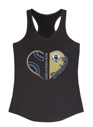 Spring Valley Grizzlies Heart Baseball Women's Tank Top