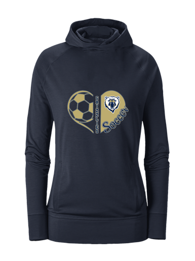 Spring Valley Grizzlies Heart Soccer Women's Hoodie