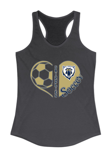 Spring Valley Grizzlies Heart Soccer Women's Tank Top
