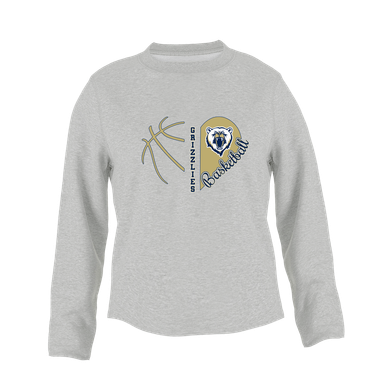 Spring Valley Grizzlies Heart Basketball Women's Sweatshirt
