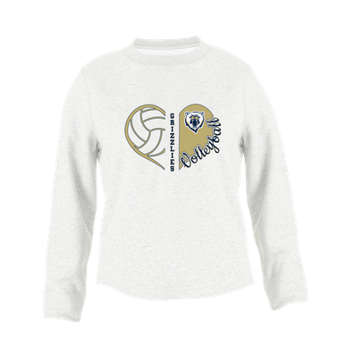 Spring Valley Grizzlies Heart Volleyball Women's Sweatshirt