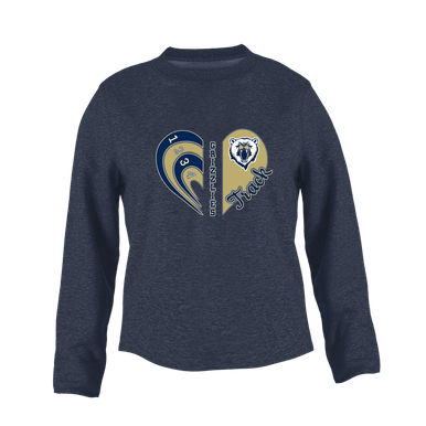 Spring Valley Grizzlies Heart Track Women's Sweatshirt