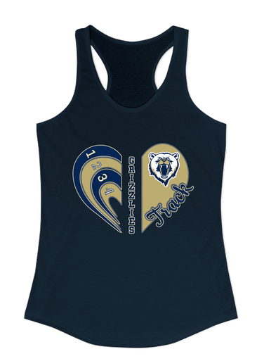 Spring Valley Grizzlies Heart Track Women's Tank Top