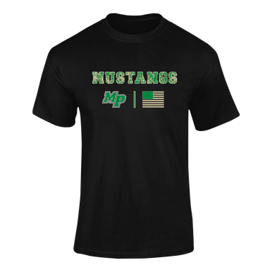Myers Park Mustangs Script MP Camo Flag Men's Premium SS T-Shirt