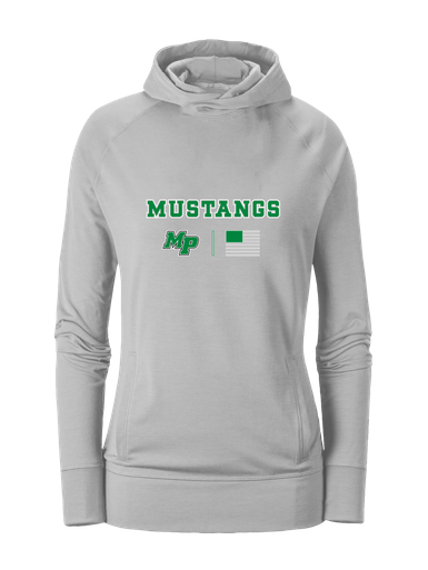 Myers Park Mustangs Script MP Team Colors Flag Women's Hoodie