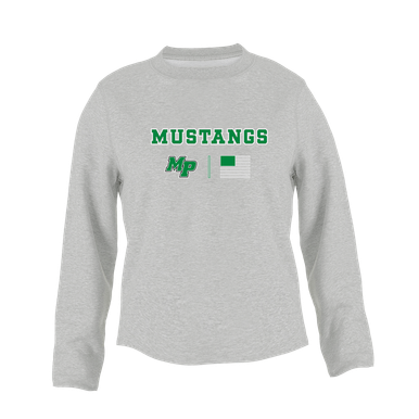 Myers Park Mustangs Script MP Team Colors Flag Women's Sweatshirt