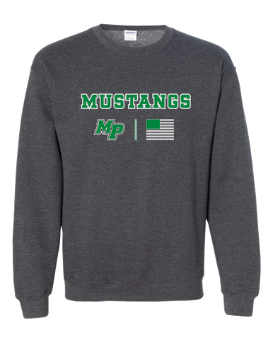 Myers Park Mustangs Script MP Team Colors Flag Men's Sweatshirt