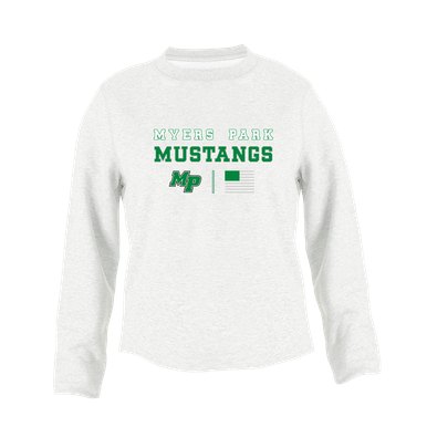 Myers Park Mustangs Script MP Spirit Flag Women's Sweatshirt