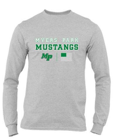 Myers Park Mustangs Script MP Spirit Flag Men's Premium LS T-Shirt