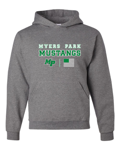 Myers Park Mustangs Script MP Spirit Flag Men's Premium Hoodie