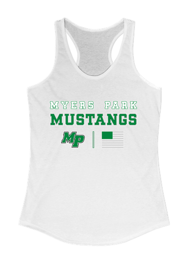 Myers Park Mustangs Script MP Spirit Flag Women's Tank Top