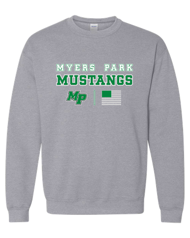 Myers Park Mustangs Script MP Spirit Flag Men's Sweatshirt