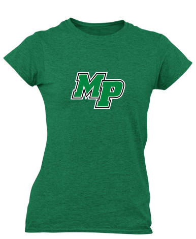 Myers Park Mustangs Script MP Mascot #1 Women's Premium SS T-Shirt