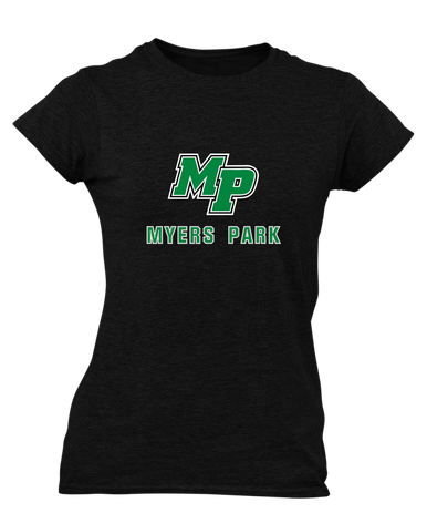 Myers Park Mustangs Script MP Mascot #2 Women's SS T-Shirt