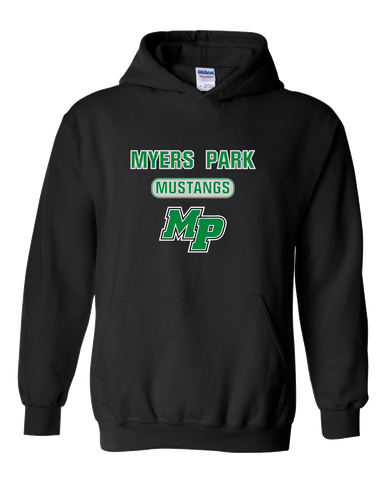Myers Park Mustangs Script MP Mascot #3 Men's Hoodie