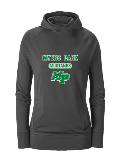 Myers Park Mustangs Script MP Mascot #3 Women's Hoodie
