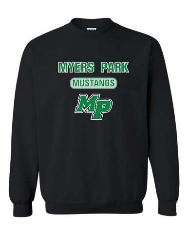 Myers Park Mustangs Script MP Mascot #3 Men's Sweatshirt