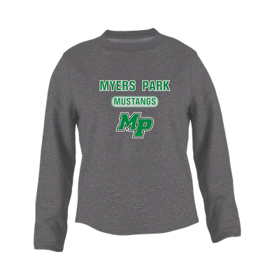 Myers Park Mustangs Script MP Mascot #3 Women's Sweatshirt