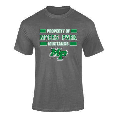 Myers Park Mustangs Script MP Property Of Men's SS T-Shirt