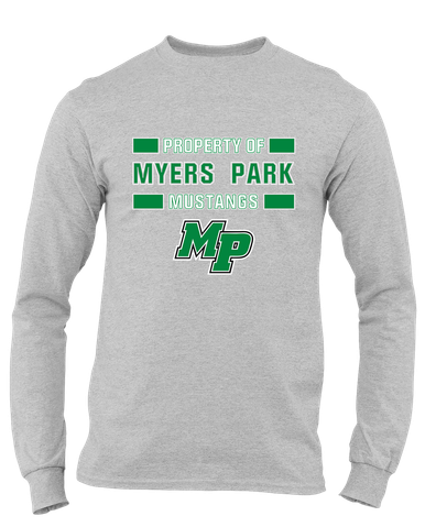Myers Park Mustangs Script MP Property Of Men's Premium LS T-Shirt