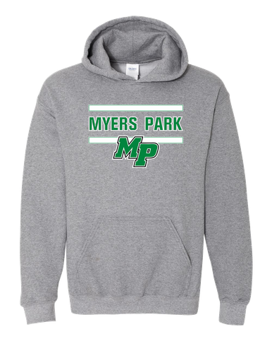 Myers Park Mustangs Script MP Mascot #4 Men's Hoodie