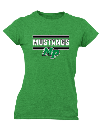 Myers Park Mustangs Script MP Mascot #5 Women's SS T-Shirt