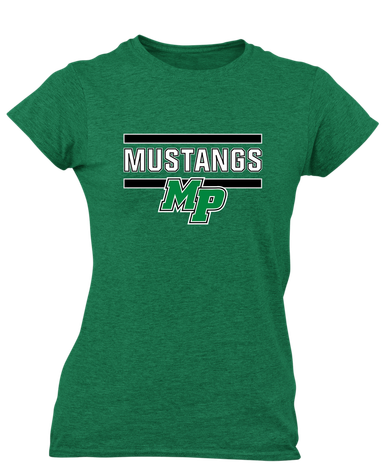 Myers Park Mustangs Script MP Mascot #5 Women's Premium SS T-Shirt