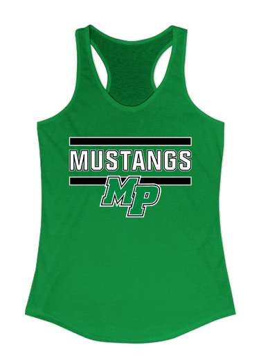 Myers Park Mustangs Script MP Mascot #5 Women's Tank Top