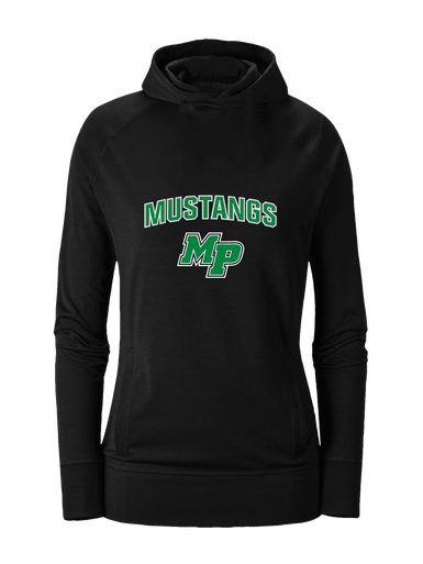Myers Park Mustangs Script MP Mascot #6 Women's Hoodie