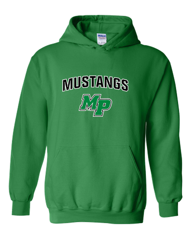 Myers Park Mustangs Script MP Mascot #6 Men's Hoodie