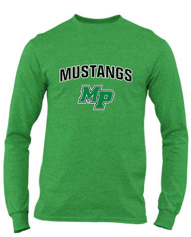 Myers Park Mustangs Script MP Mascot #6 Men's LS T-Shirt