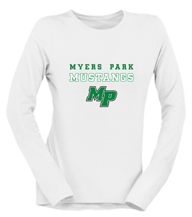 Myers Park Mustangs Script MP Spirit Women's Premium LS T-Shirt