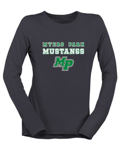 Myers Park Mustangs Script MP Spirit Women's LS T-Shirt