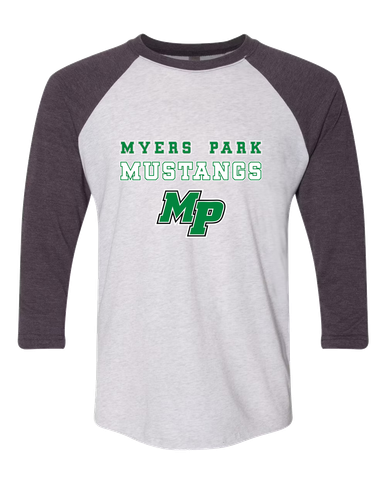 Myers Park Mustangs Script MP Spirit Women's Baseball T-Shirt