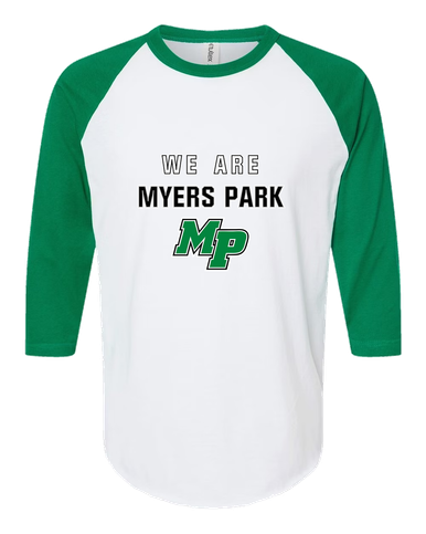 Myers Park Mustangs Script MP We Are Women's Baseball T-Shirt