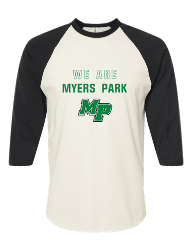 Myers Park Mustangs Script MP We Are Men's Baseball T-Shirt
