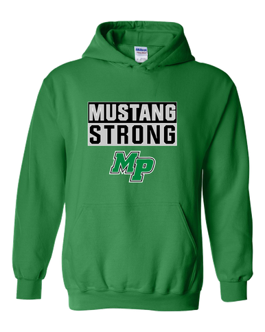 Myers Park Mustangs Script MP Strong #1 Men's Hoodie