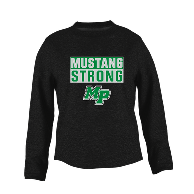 Myers Park Mustangs Script MP Strong #1 Women's Sweatshirt