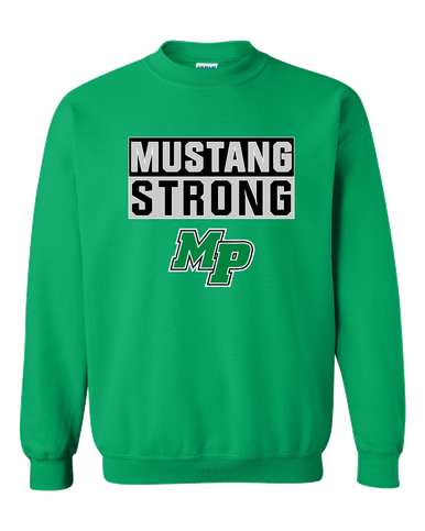 Myers Park Mustangs Script MP Strong #1 Men's Sweatshirt