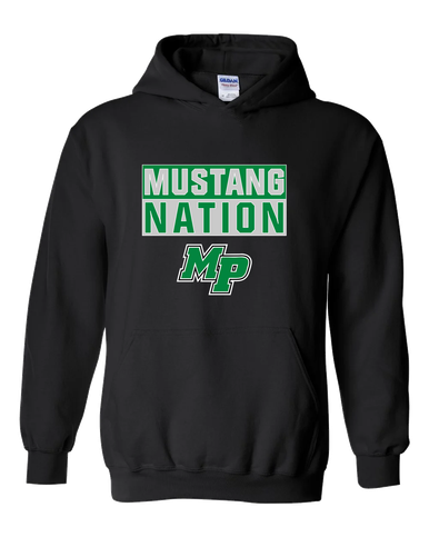 Myers Park Mustangs Script MP Nation #1 Men's Hoodie