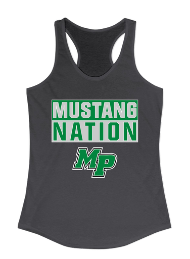 Myers Park Mustangs Script MP Nation #1 Women's Tank Top