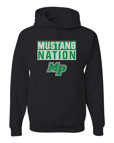 Myers Park Mustangs Script MP Nation #1 Men's Premium Hoodie