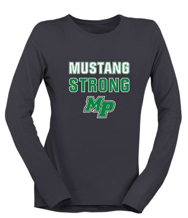 Myers Park Mustangs Script MP Strong #2 Women's Premium LS T-Shirt