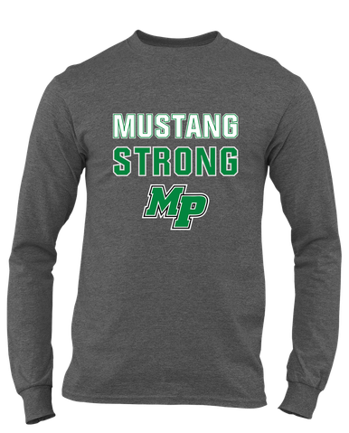 Myers Park Mustangs Script MP Strong #2 Men's LS T-Shirt