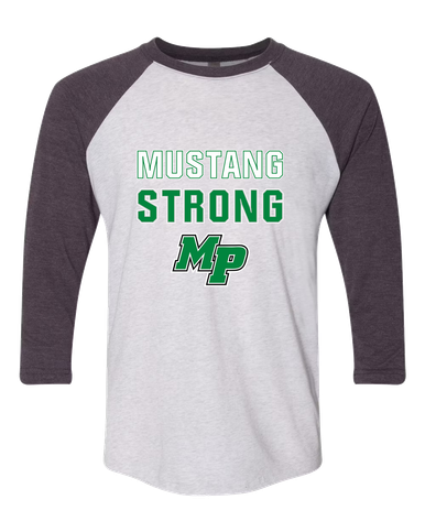 Myers Park Mustangs Script MP Strong #2 Men's Baseball T-Shirt